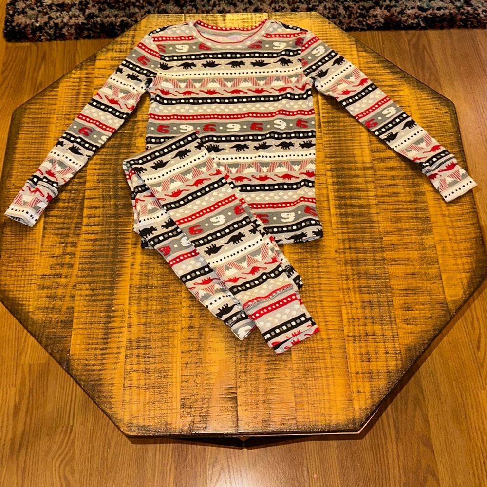 Gap Organically Grown Cotton Pajamas with Dinosaur Print Size 10
